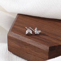 1 Pair Simple Style Commute Horse Eye Plating Inlay Sterling Silver Zircon Ear Studs main image 6