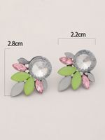 Fashion Butterfly Inlay Alloy Artificial Rhinestones Earrings main image 8