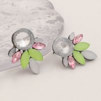 Fashion Butterfly Inlay Alloy Artificial Rhinestones Earrings sku image 1