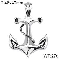 Rock Punk Anchor Skull Stainless Steel Charms Jewelry Accessories sku image 7