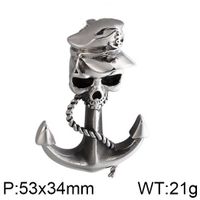 Rock Punk Anchor Skull Stainless Steel Charms Jewelry Accessories sku image 2