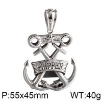 Rock Punk Anchor Skull Stainless Steel Charms Jewelry Accessories sku image 6