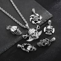 Rock Punk Skull Stainless Steel Titanium Steel Charms Jewelry Accessories main image 7
