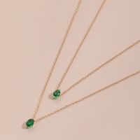 Ig Style Simple Style Water Droplets Alloy Plating Inlay Rhinestones Women's Layered Necklaces main image 3