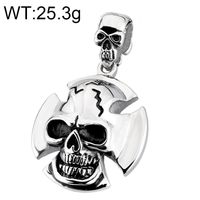 Rock Punk Skull Stainless Steel Titanium Steel Charms Jewelry Accessories sku image 5