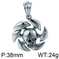 Rock Punk Skull Stainless Steel Titanium Steel Charms Jewelry Accessories sku image 4