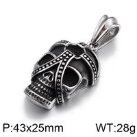 Rock Punk Skull Stainless Steel Titanium Steel Charms Jewelry Accessories sku image 2