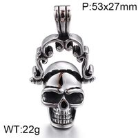 Rock Punk Skull Stainless Steel Titanium Steel Charms Jewelry Accessories sku image 6