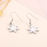 Titanium Steel 18K Gold Plated Vacation Plating Snowflake Bracelets Earrings Necklace main image 5