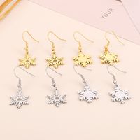 Titanium Steel 18K Gold Plated Vacation Plating Snowflake Bracelets Earrings Necklace main image 8