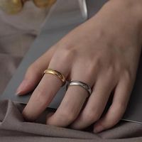 Simple Style Round Solid Color Stainless Steel Rings In Bulk sku image 3