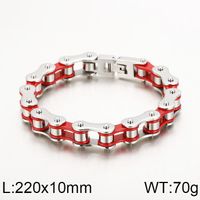 Hip Hop Bloc De Couleur Couleur Unie Acier Au Titane Bracelets sku image 1