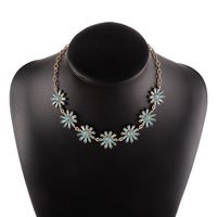 Wholesale Jewelry Elegant Vintage Style Sweet Flower Alloy Iron Rhinestones Inlay Choker sku image 2