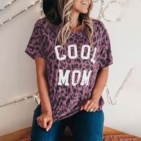 Women's T-shirt Short Sleeve T-shirts Casual Letter Leopard main image 5