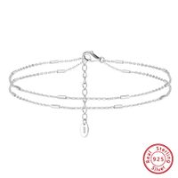 Simple Style Solid Color Sterling Silver Women's Anklet sku image 2