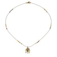 Élégant Dame Géométrique Forme De Cœur Perle De Rocaille Émail Femmes Collier sku image 15