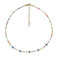 Élégant Dame Géométrique Forme De Cœur Perle De Rocaille Émail Femmes Collier sku image 20