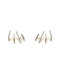 1 Pair Lady Bow Knot Inlay Alloy Artificial Gemstones Ear Studs main image 4