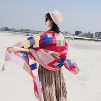 Women's Classic Style Printing Cotton And Linen Scarf Shawl sku image 5