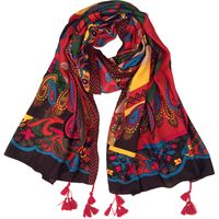Women's Classic Style Printing Cotton And Linen Scarf Shawl main image 2