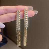 Elegant Lady Grain Alloy Tassel Plating Women's Drop Earrings main image 3