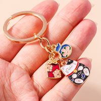 Cute Cat Zinc Alloy Enamel Bag Pendant Keychain main image 5