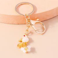 Cute Cat Zinc Alloy Enamel Bag Pendant Keychain sku image 9