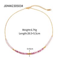 Ig Style Streetwear Geometric Stainless Steel Stone Plating 18k Gold Plated Necklace sku image 5