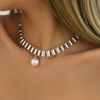 Ig Style Simple Style Oval Ferroalloy Plating Inlay Rhinestones Pearl Women's Bracelets Anklet Necklace main image 9