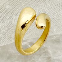304 Stainless Steel 14K Gold Plated Retro Simple Style Plating Snake Rings sku image 2