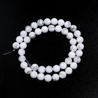 Natural White Turquoise Loose Black Thread Pine Round Beads Diy Jewelry Accessories sku image 3