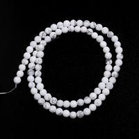 Natural White Turquoise Loose Black Thread Pine Round Beads Diy Jewelry Accessories sku image 1