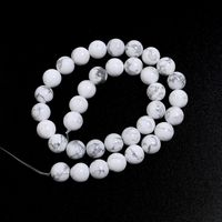 Natural White Turquoise Loose Black Thread Pine Round Beads Diy Jewelry Accessories sku image 4