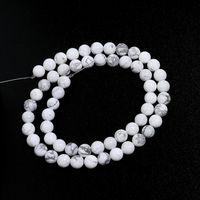 Natural White Turquoise Loose Black Thread Pine Round Beads Diy Jewelry Accessories sku image 2
