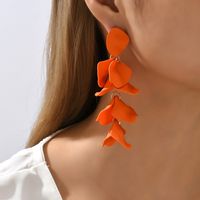 1 Pair Simple Style Petal Arylic Stoving Varnish Women's Drop Earrings main image 7