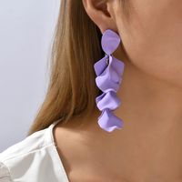 1 Pair Simple Style Petal Arylic Stoving Varnish Women's Drop Earrings main image 5