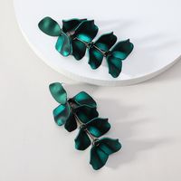 1 Pair Simple Style Petal Arylic Stoving Varnish Women's Drop Earrings sku image 2