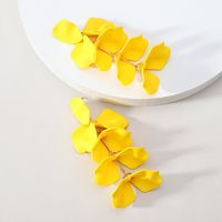 1 Pair Simple Style Petal Arylic Stoving Varnish Women's Drop Earrings sku image 6