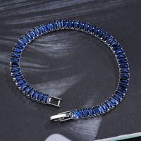 Le Cuivre Plaqué Rhodium Style Classique Incruster Coloré Zircon Bracelets main image 2
