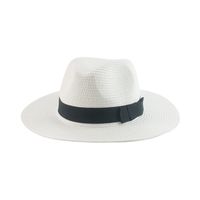 Unisex Basic Solid Color Flat Eaves Straw Hat sku image 3