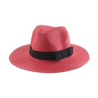 Unisex Basic Solid Color Flat Eaves Straw Hat sku image 12