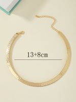 Casual Vintage Style Simple Style Solid Color Alloy Gold Plated Women's Choker main image 3