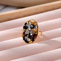 Wholesale Jewelry Vacation Oval Alloy Resin Open Ring sku image 6