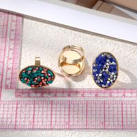 Wholesale Jewelry Vacation Oval Alloy Resin Open Ring main image 5