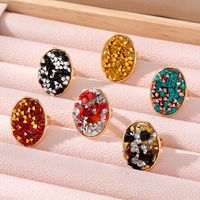Wholesale Jewelry Vacation Oval Alloy Resin Open Ring main image 3