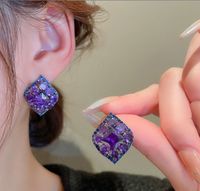 1 Pair Elegant Lady Classic Style Geometric Heart Shape Inlay Alloy Artificial Crystal Drop Earrings sku image 4