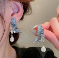 1 Pair Elegant Lady Classic Style Geometric Heart Shape Inlay Alloy Artificial Crystal Drop Earrings sku image 7