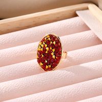 Wholesale Jewelry Vacation Oval Alloy Resin Open Ring sku image 3
