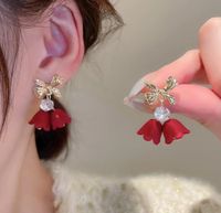 1 Pair Elegant Lady Classic Style Geometric Heart Shape Inlay Alloy Artificial Crystal Drop Earrings sku image 6