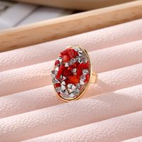 Wholesale Jewelry Vacation Oval Alloy Resin Open Ring sku image 5
